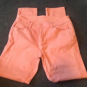 Coral colored Skinny Jeans